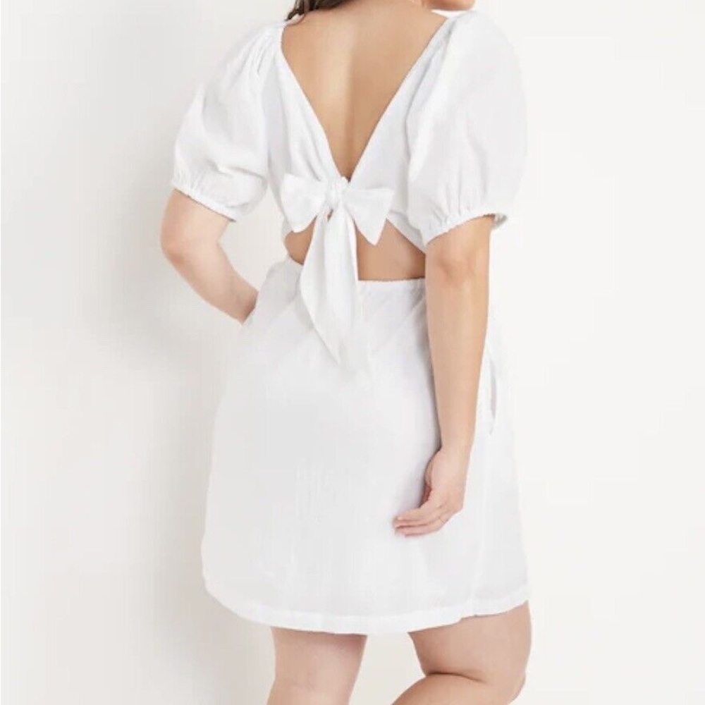 Old Navy White Dress Bow Back XL